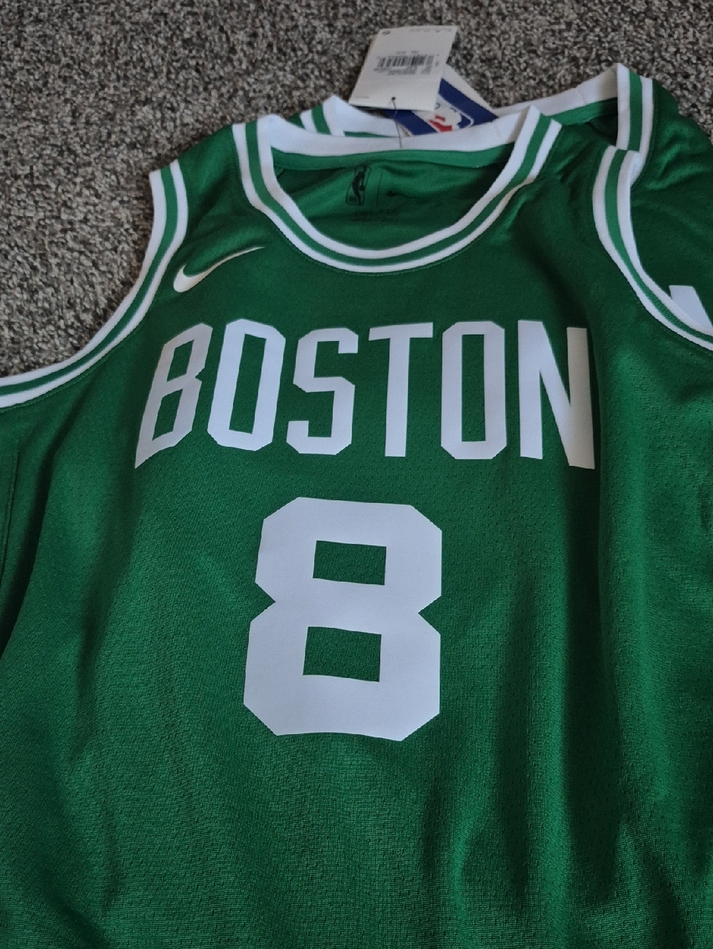 Nike Green Boston #8 Basketball Jersey
